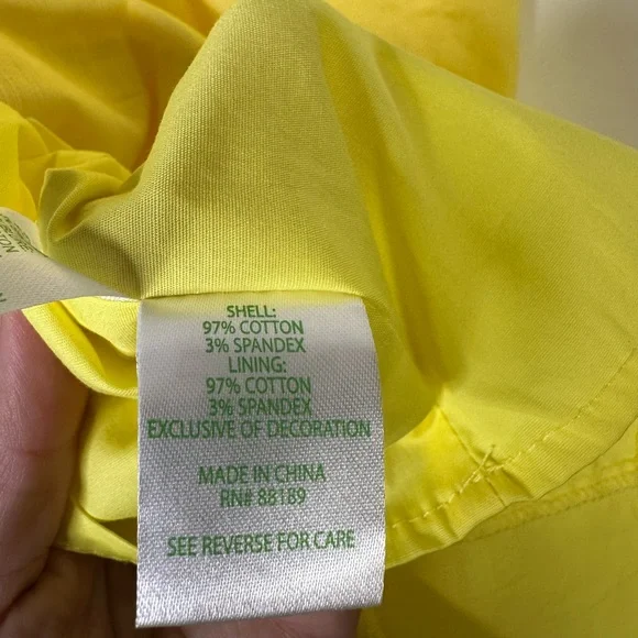LILLY PULITZER Shelli Stretch Dress Watch Hill Yellow Size 12 Retail $168 - Picture 4 of 8